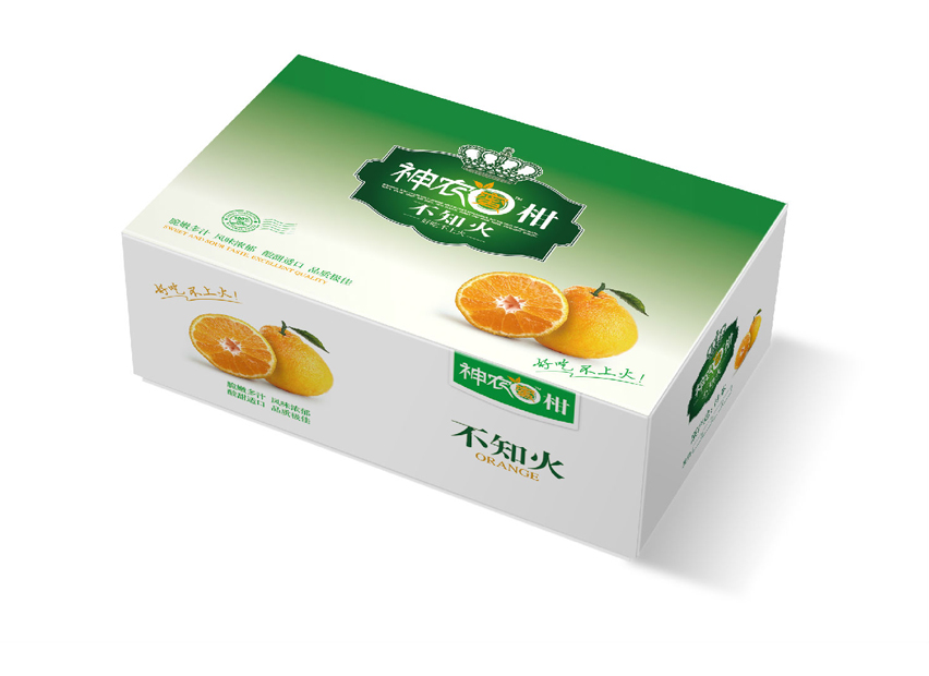 鄭州包裝盒印刷－神農柑不知火產(chǎn)品包裝盒印刷